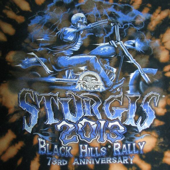 Sturgis Black Hills Rally 2013 Tie-Dye T-Shirt - Picture 1 of 5